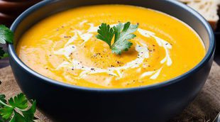 Crema de calabaza y puerros