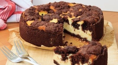 Tarta de queso y chocolate
